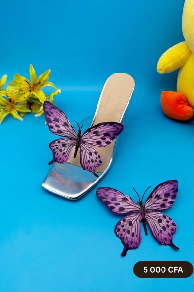 Papillon Amovible Chaussure Violet